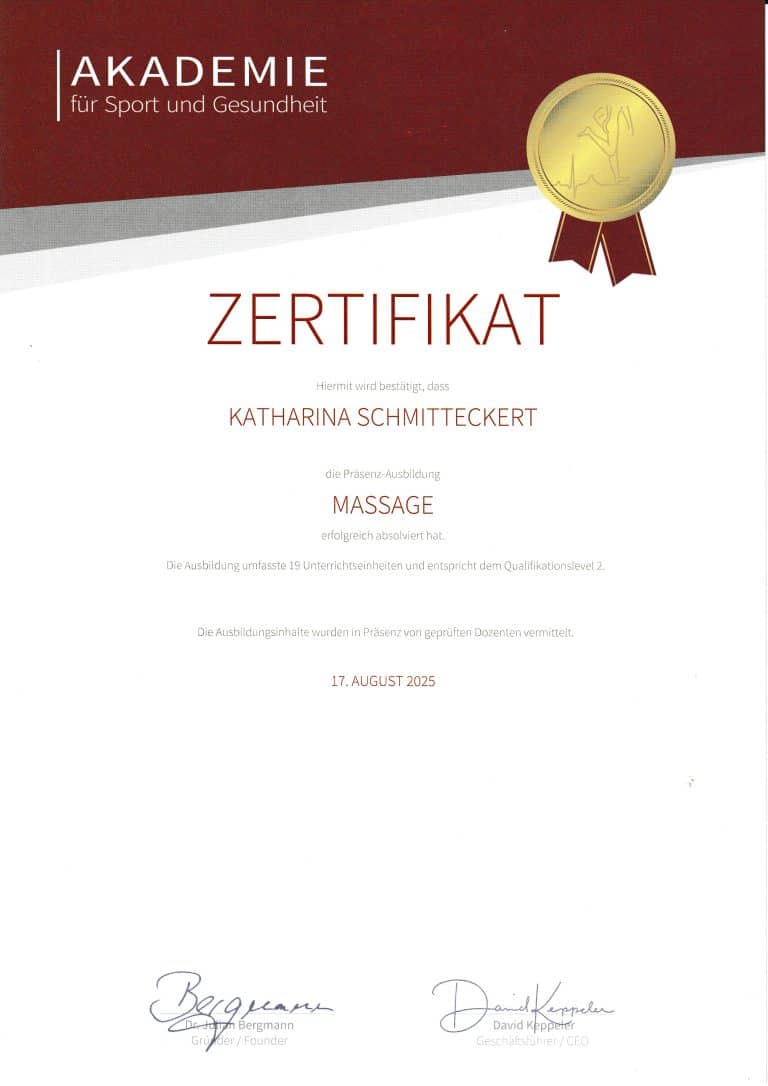 Lizenz Massage